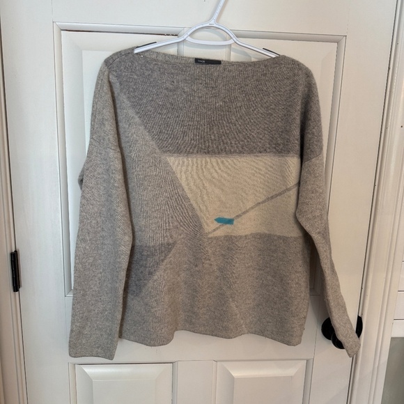 Vince Wool Cashmere geometric Colorblock Sweater 45668 - Picture 10 of 10